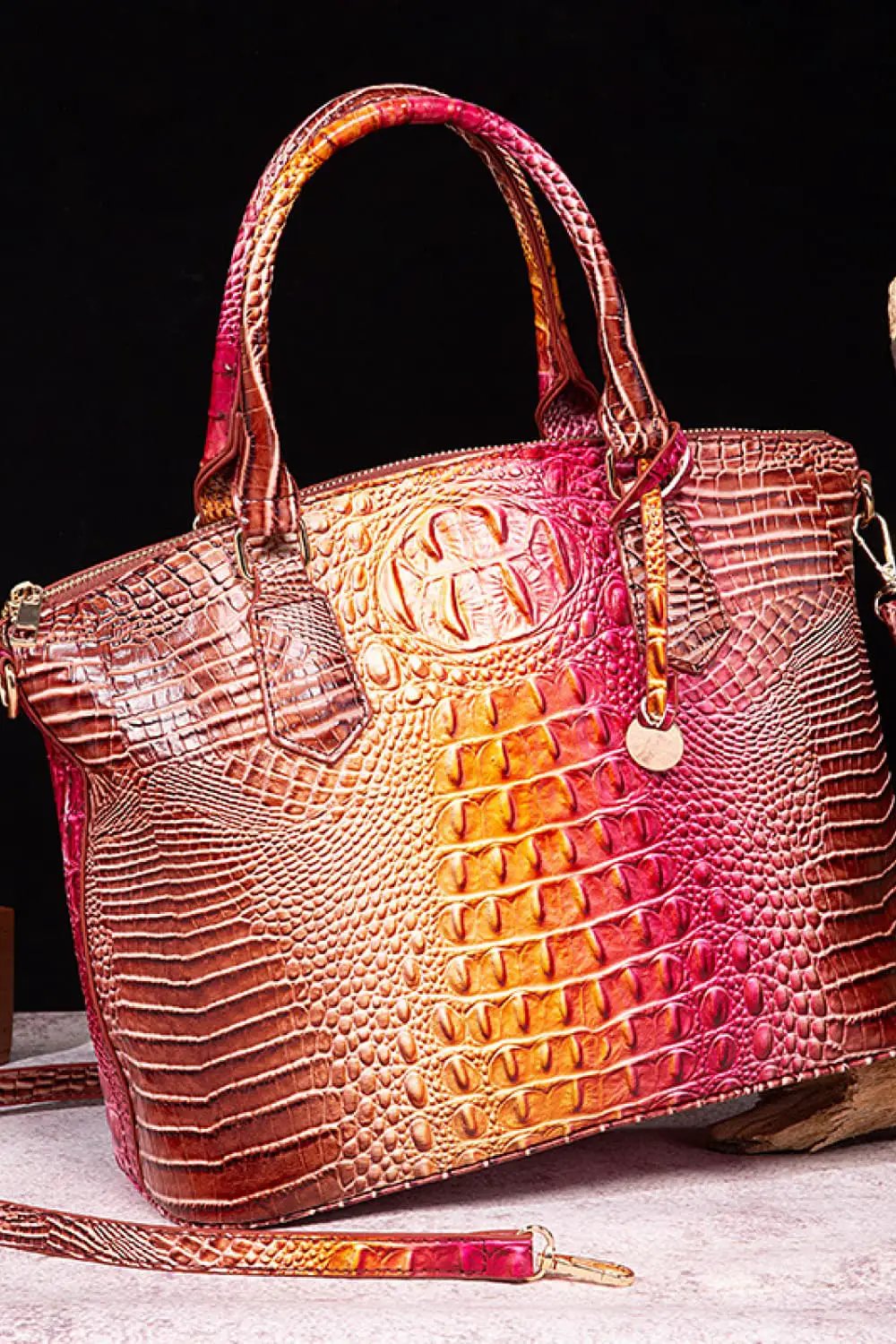 Gradient PU Leather Handbag by Trendsi