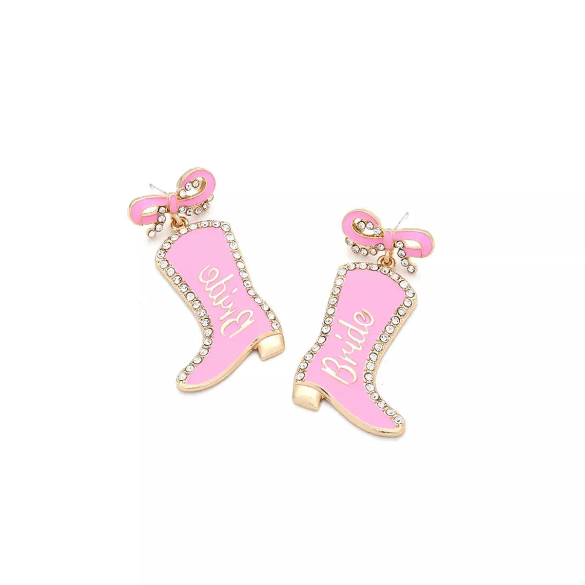 Cowgirl Boot Dangle Earrings with Bow by Trendsi