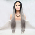 13*3" Lace Front Wigs Synthetic Long Straight 24" 130% Density by Trendsi
