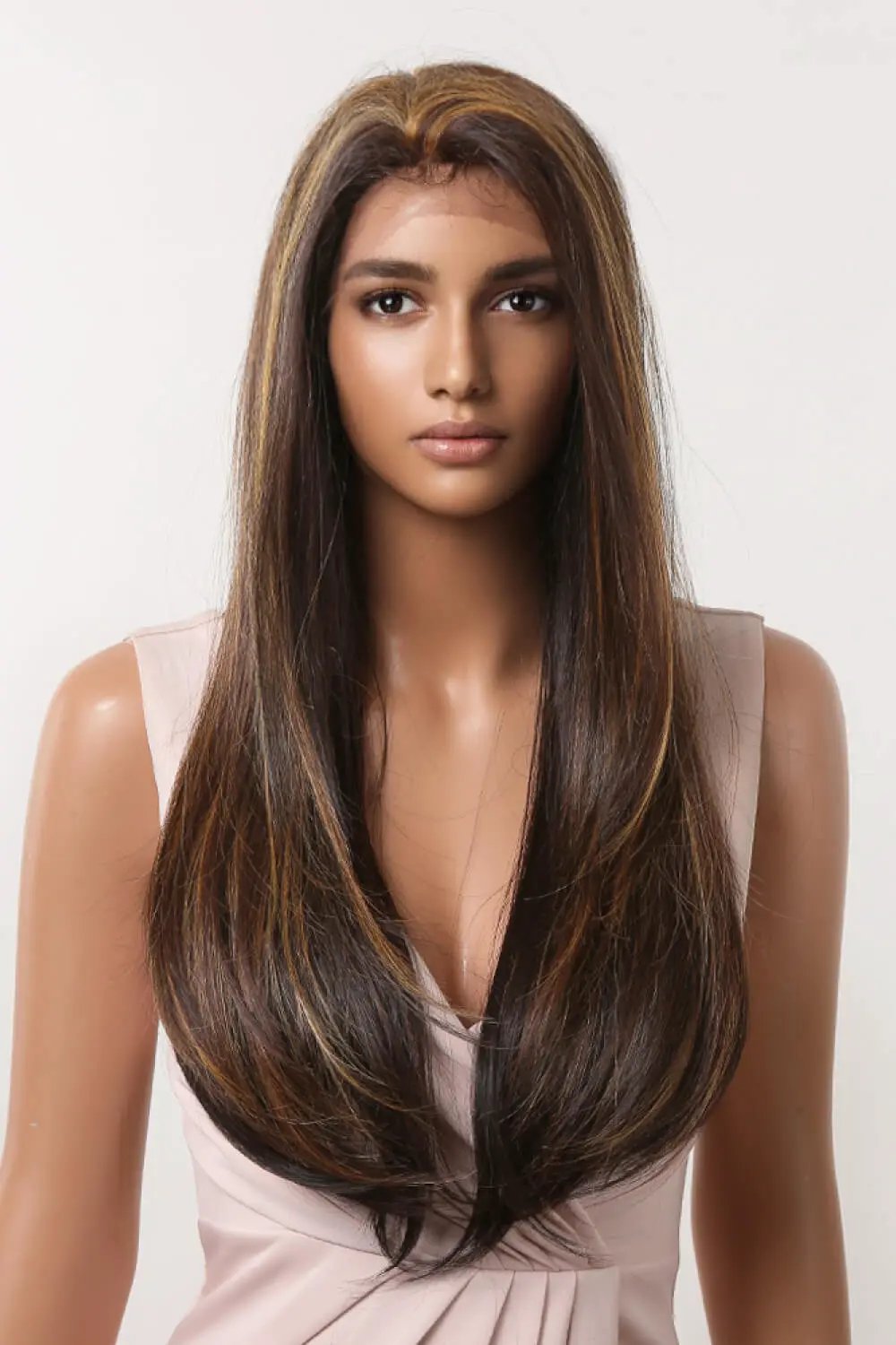 13*2" Lace Front Wigs Synthetic Long Straight 26" 150% Density by Trendsi
