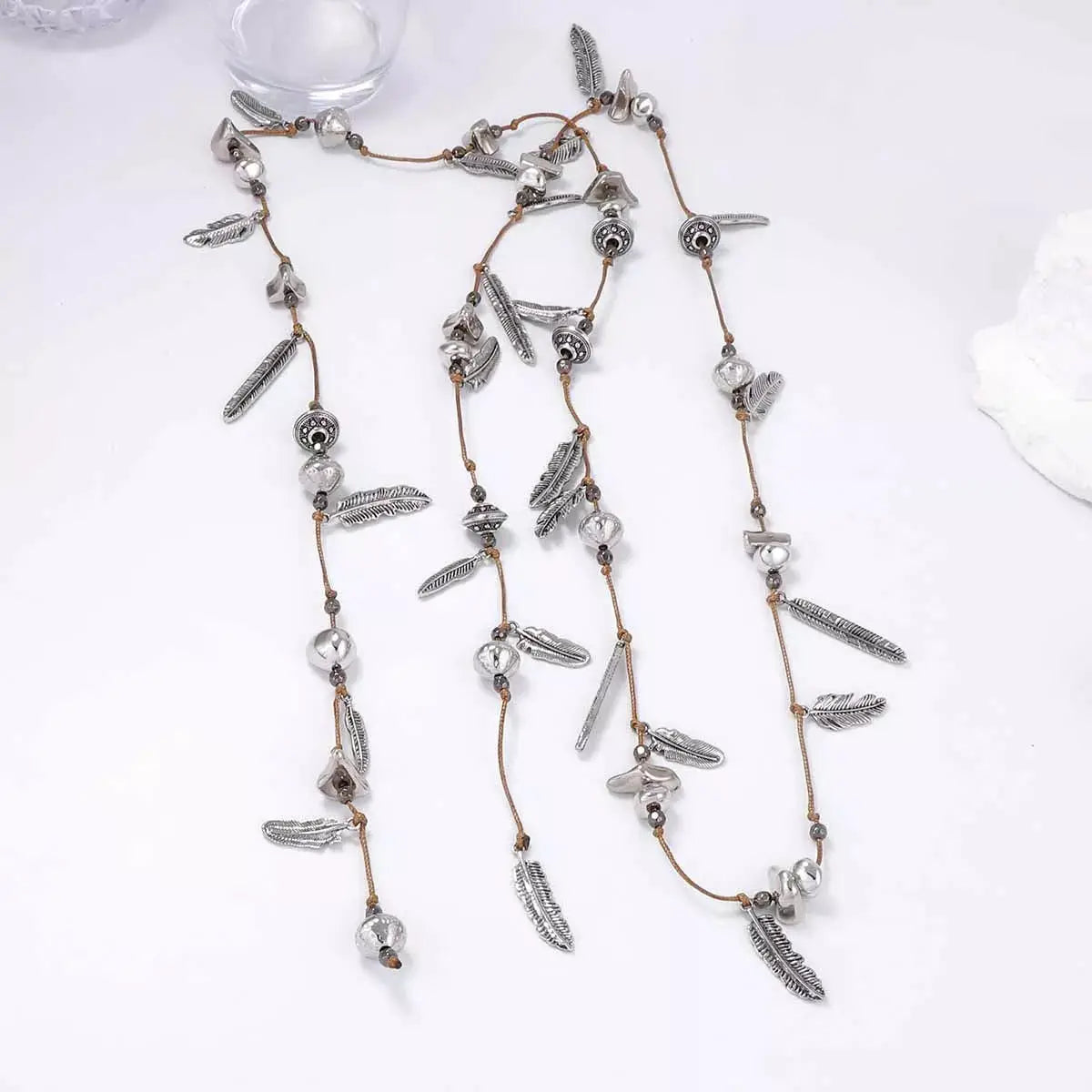 Leaf Chain Layered Necklace by Trendsi