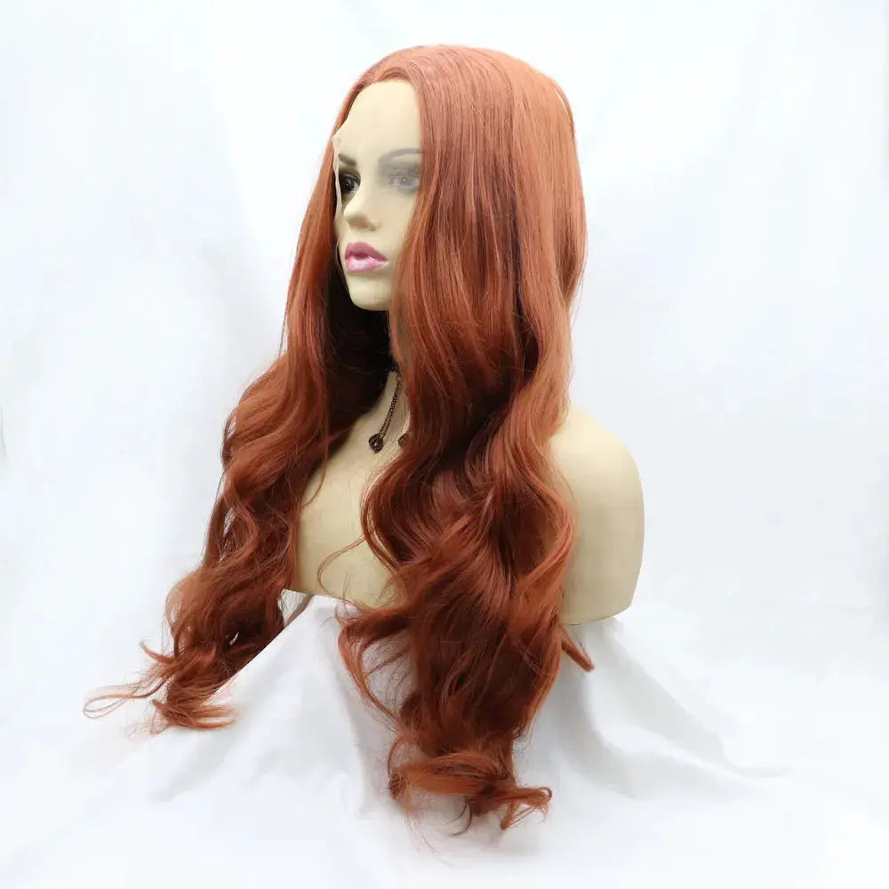 13*3" Lace Front Wigs Synthetic Long Wavy 24" 130% Density by Trendsi