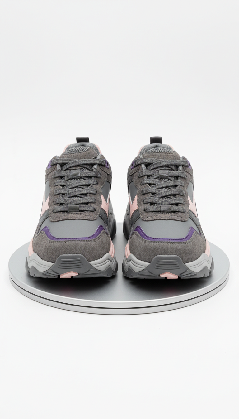 Graphite chunky sneakers