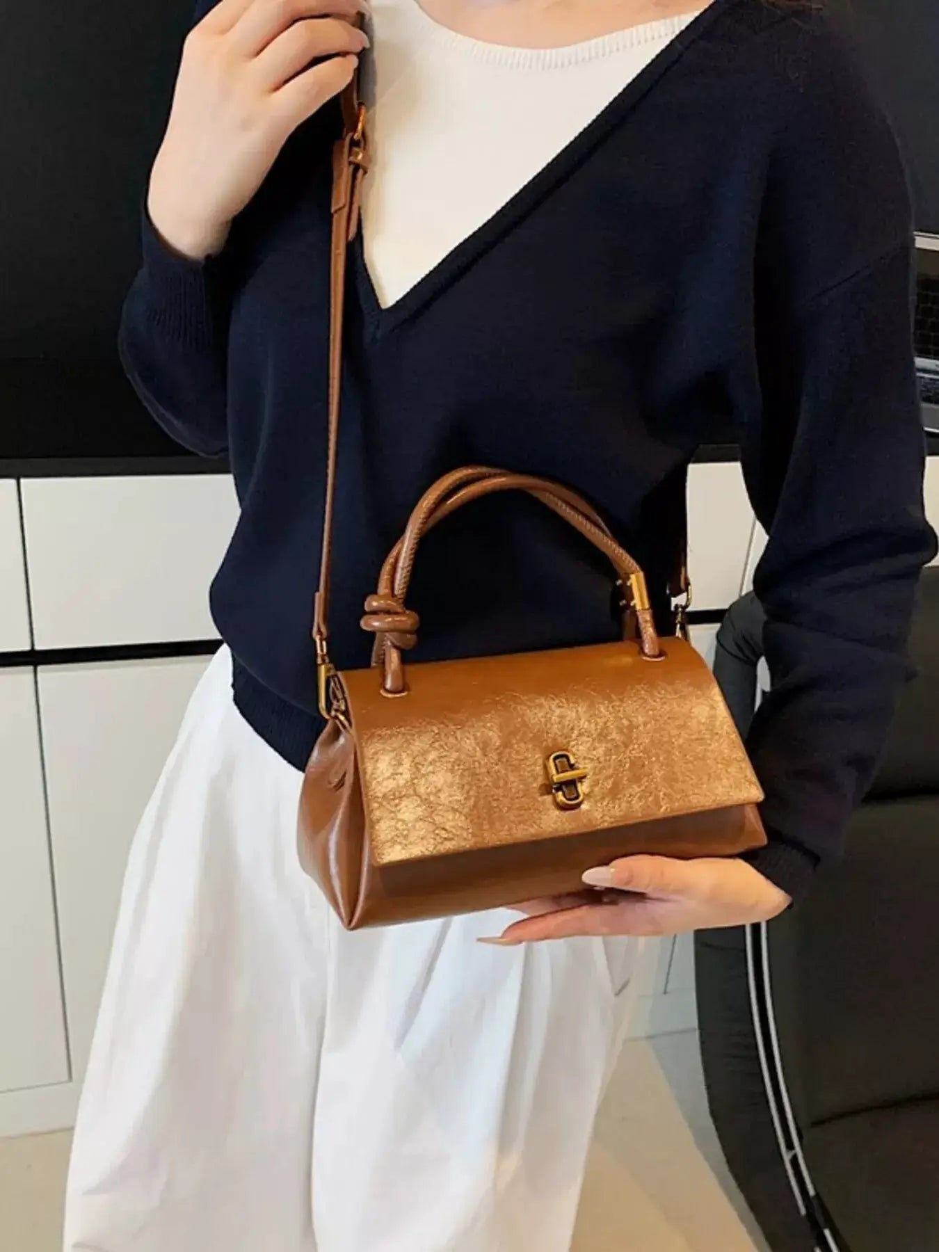 Top Handle Crossbody Bag by Trendsi