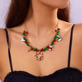 18K Gold-Plated Christmas Charm Necklace by Trendsi