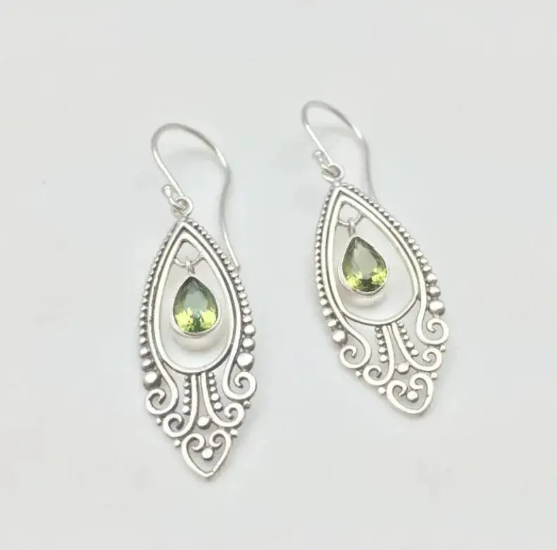 Alloy Rhinestone Cutout Earrings by Trendsi