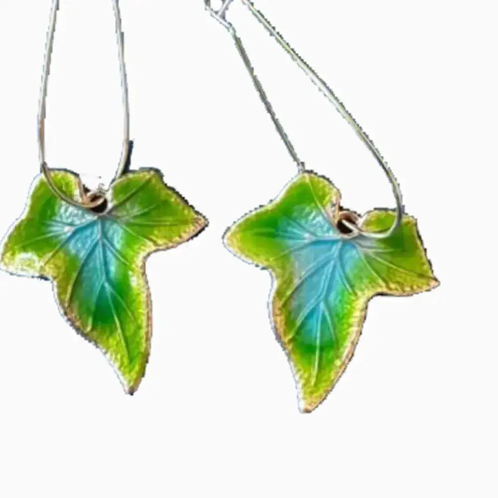 Alloy Leaf Drop Earrings by Trendsi