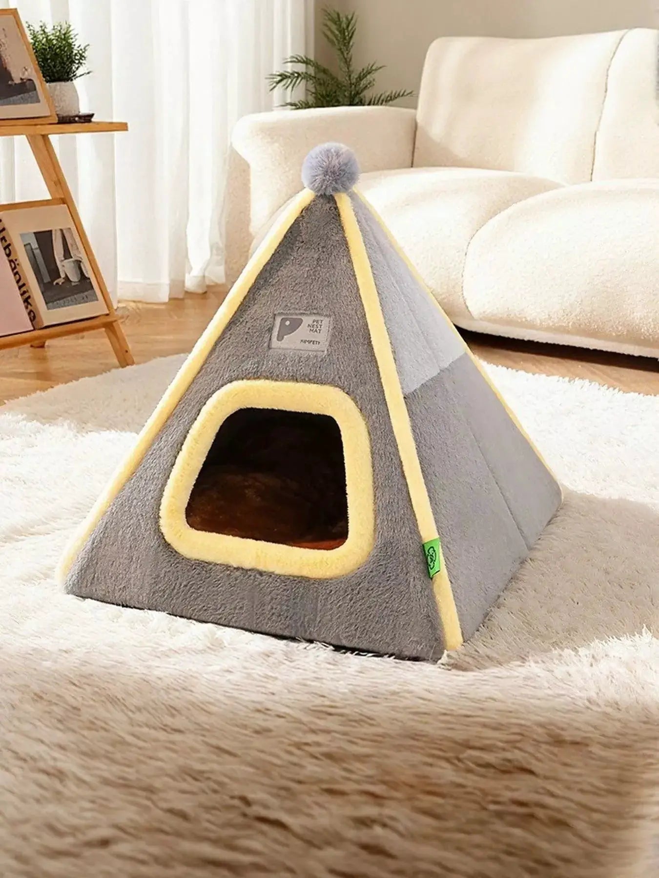 Cozy Triangle Pet Tent by Trendsi