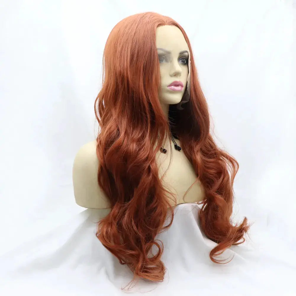 13*3" Lace Front Wigs Synthetic Long Wavy 24" 130% Density by Trendsi