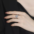 1 Carat Moissanite 925 Sterling Silver Flower Ring by Trendsi
