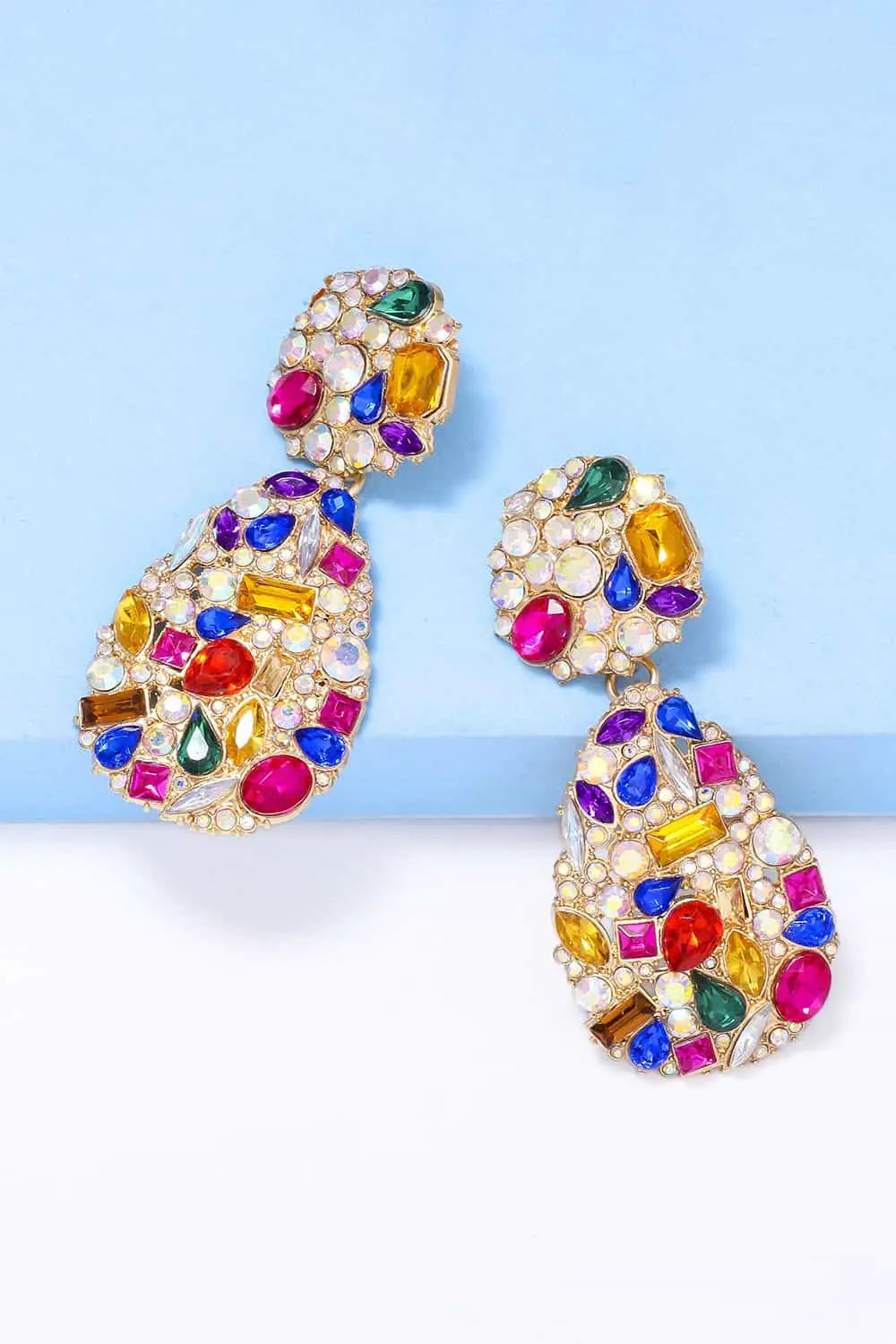 Teardrop Shape Zinc Alloy Dangle Earrings by Trendsi