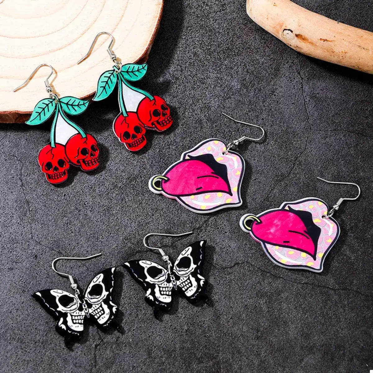 3 Piece Halloween Funky Cartoon Acrylic Dangle Earrings by Trendsi