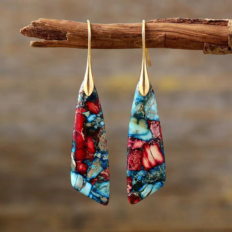 Geometrical Shape Dangle Earrings by Trendsi