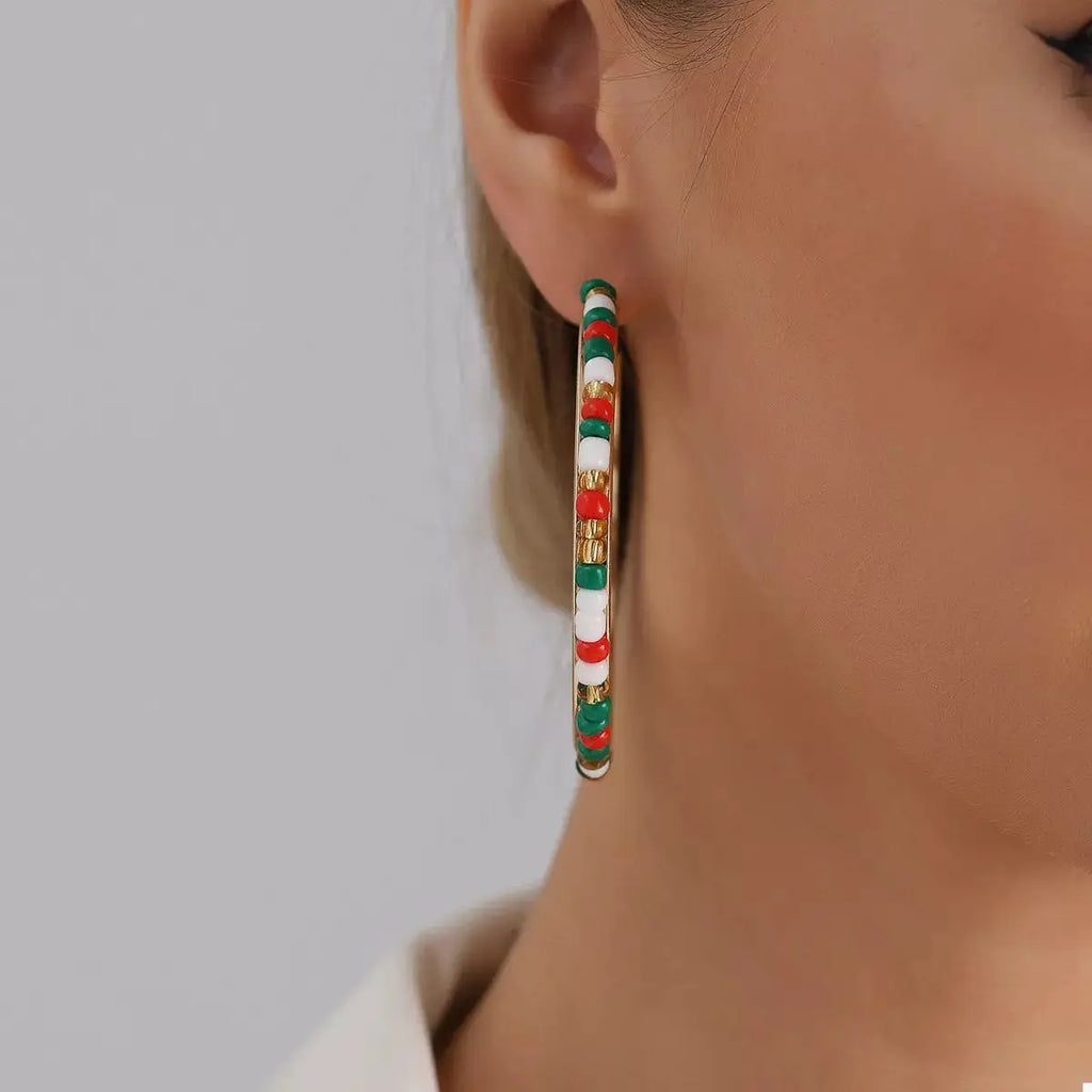 18K Gold-Plated Hoop Earrings by Trendsi