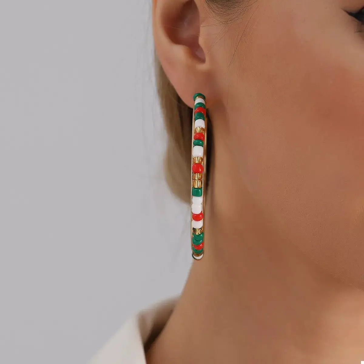 18K Gold-Plated Hoop Earrings by Trendsi