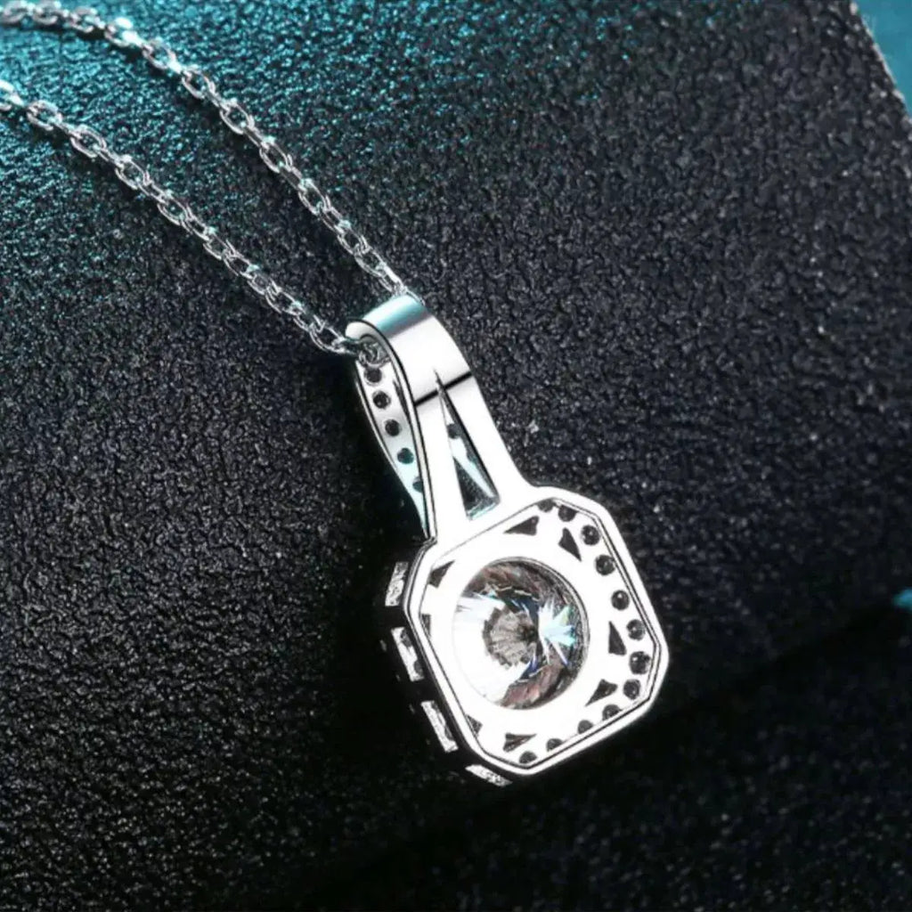 5 Carat Moissanite 925 Sterling Silver Pendant Necklace by Trendsi