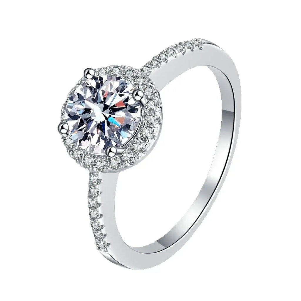 1 Carat Moissanite 925 Sterling Silver Ring by Trendsi