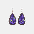 Sequin Wood Teardrop Earrings by Trendsi