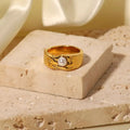18K Gold-Plated Pearl Ring by Trendsi