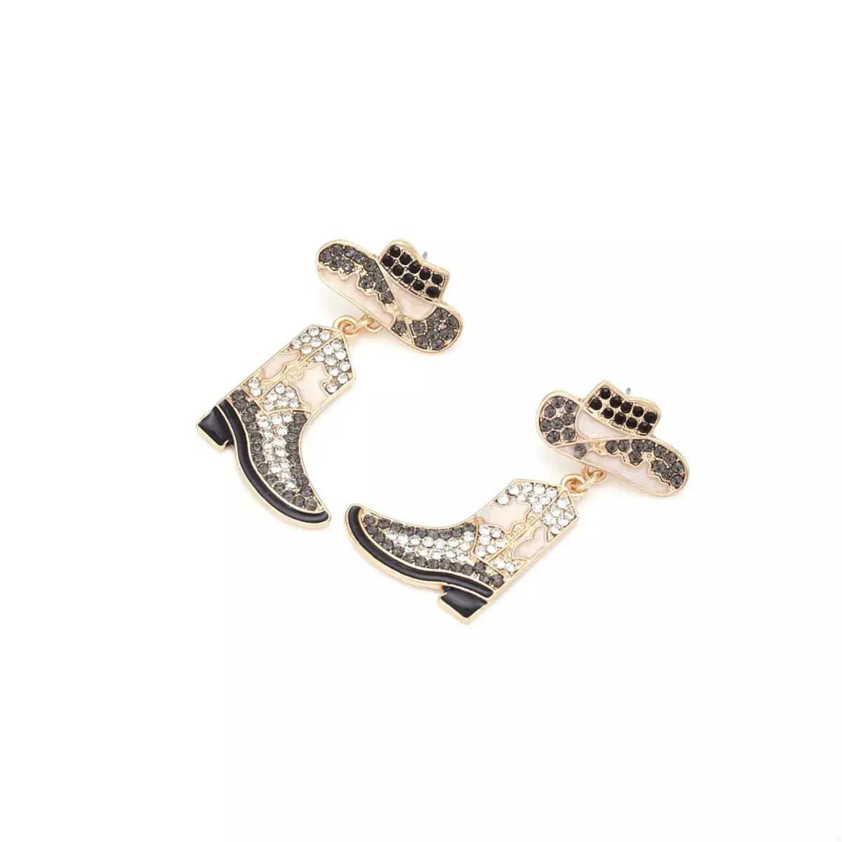 Cowboy Hat and Boot Dangle Earrings by Trendsi