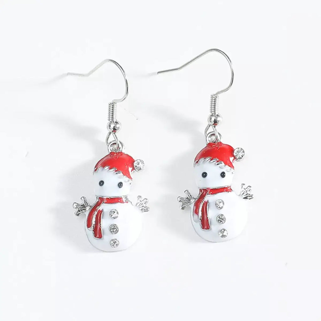 Christmas Snowman Drop Earrings by Trendsi