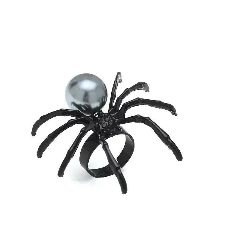 Halloween Spider Pearl Ring by Trendsi
