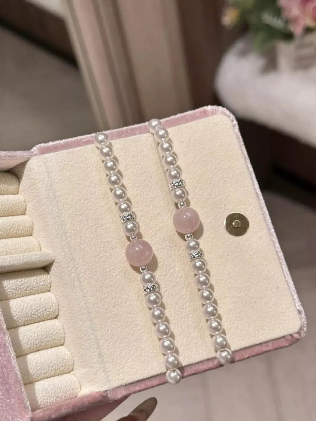 Alloy Pearl Bracelet by Trendsi