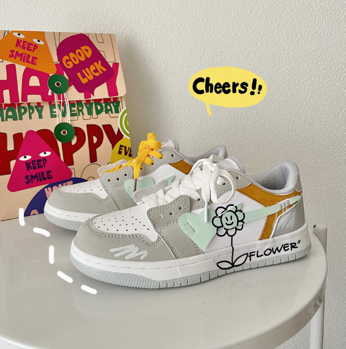 New Board Shoes Ins Fashion Shoes Men Shoes New Original niche Sunflower Lovers Sports Skateboarding Shoe Trend