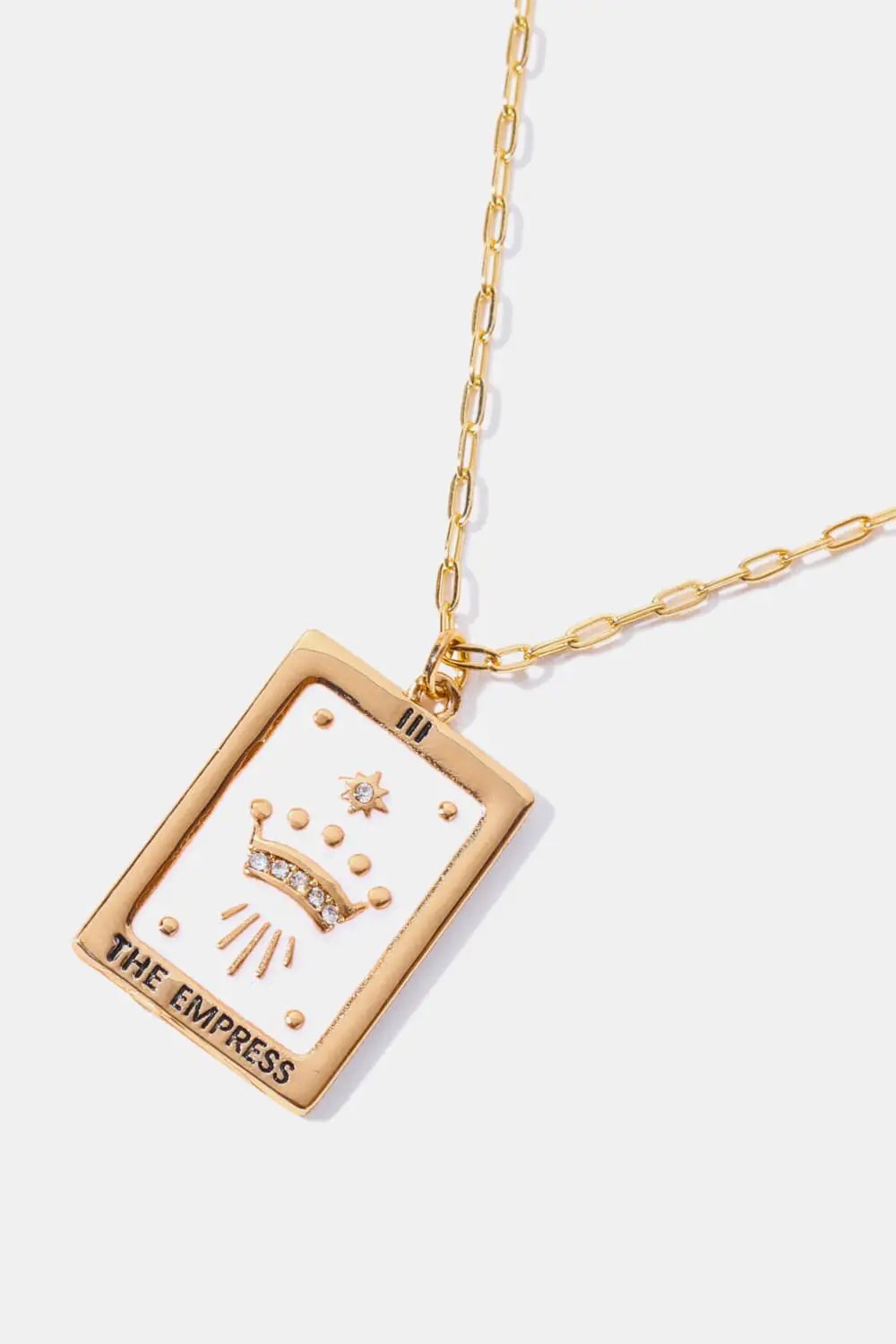 Tarot Card Pendant Copper Necklace by Trendsi