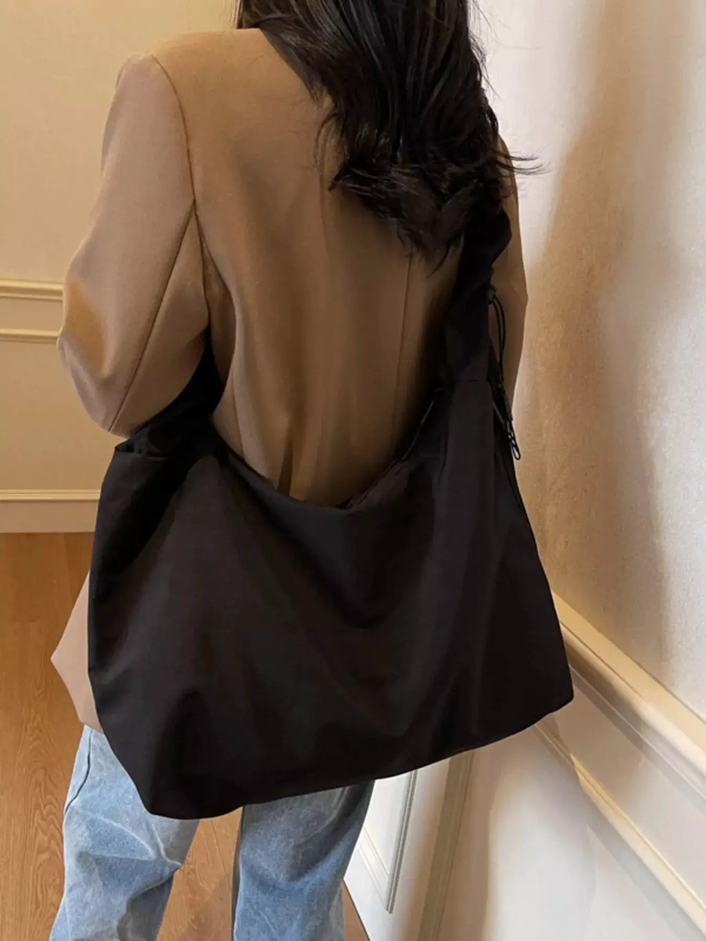 Ruched Handle Lightweight Shoulder Bag by Trendsi