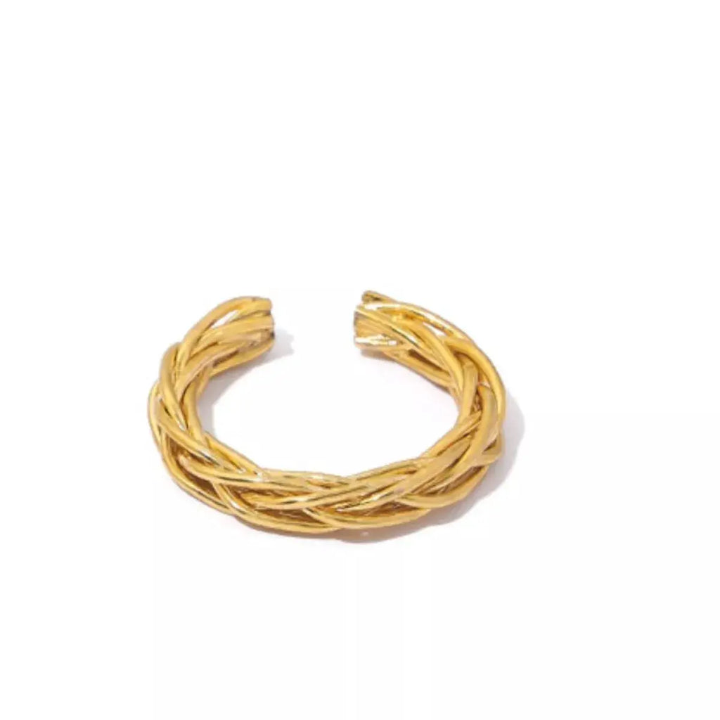 18K Gold-Plated Open Ring by Trendsi