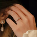 1 Carat 925 Sterling Silver Moissanite Ring by Trendsi