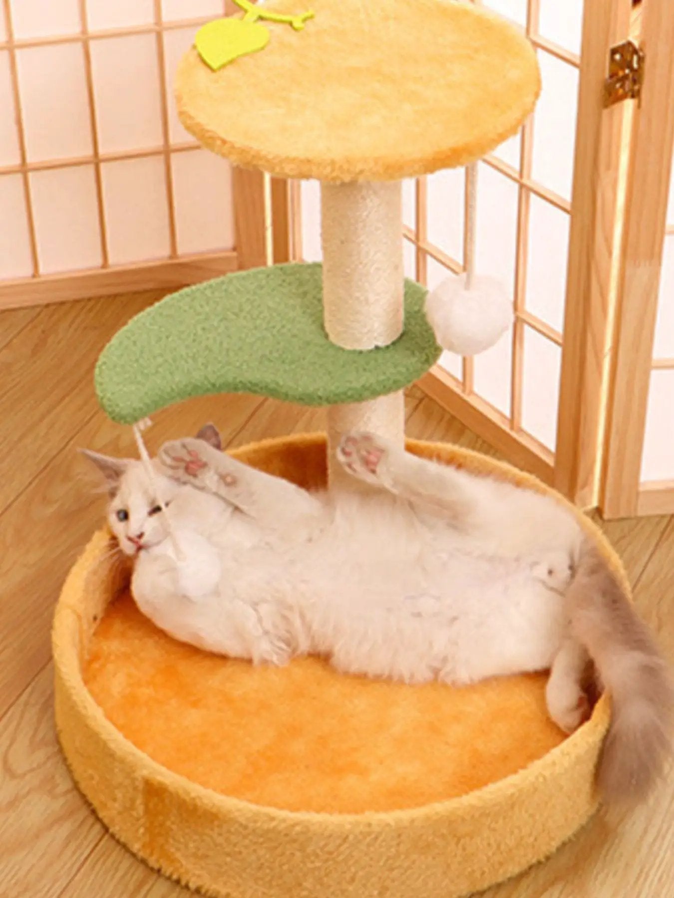 Cat Scratching Post with Cat Bed and Toy by Trendsi