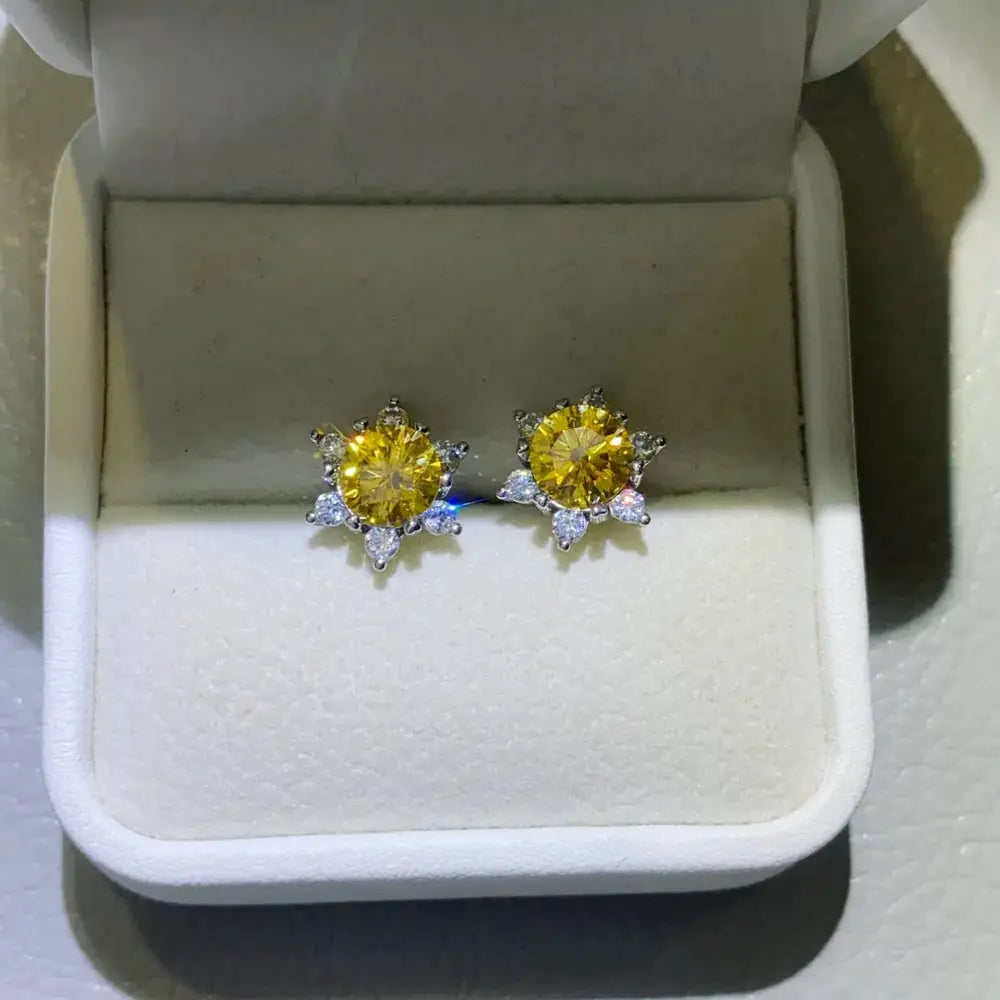 2 Carat Moissanite 925 Sterling Silver Stud Earrings by Trendsi