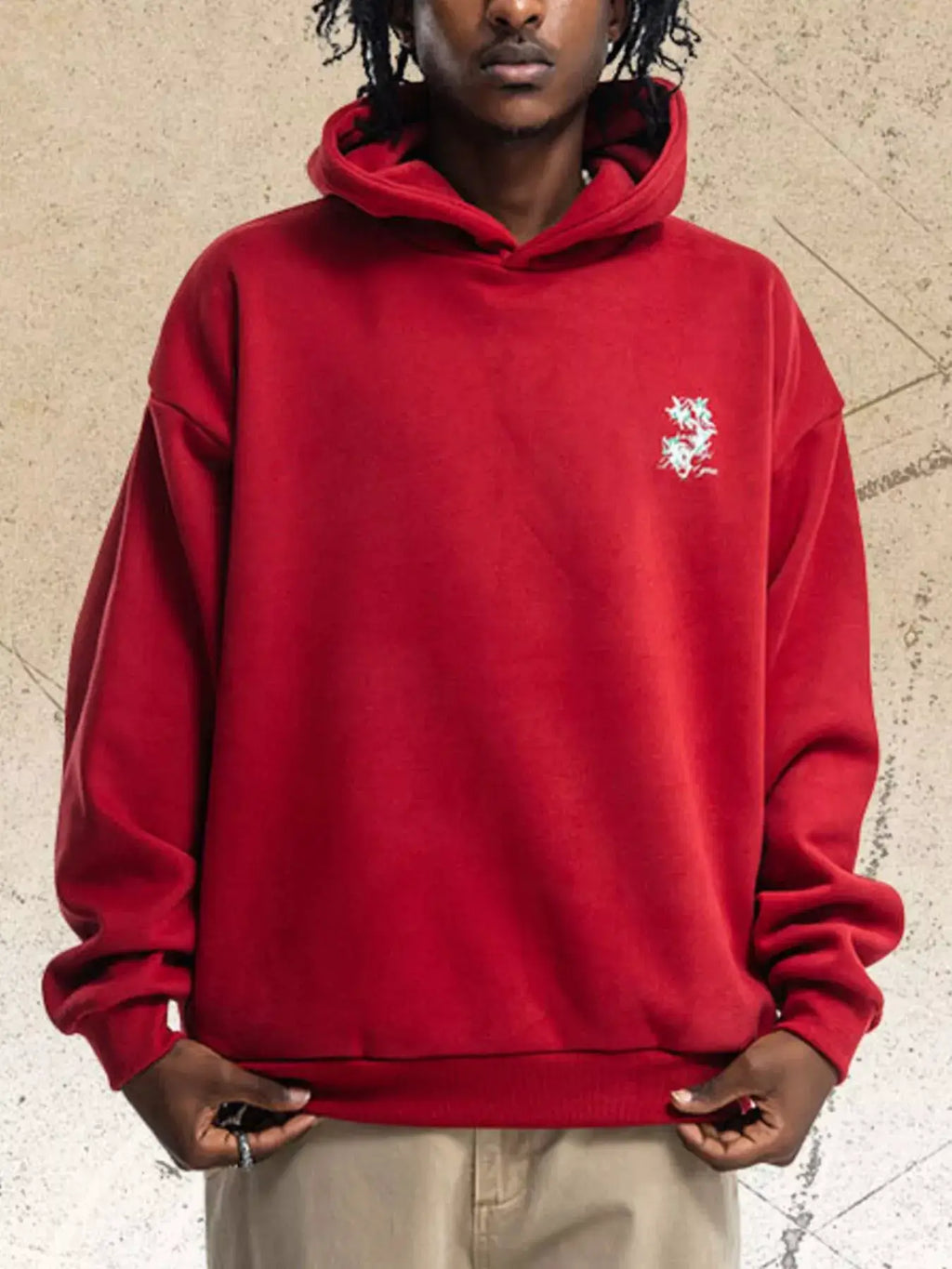 Men's Graphic Back Long Sleeve Hoodie by Trendsi