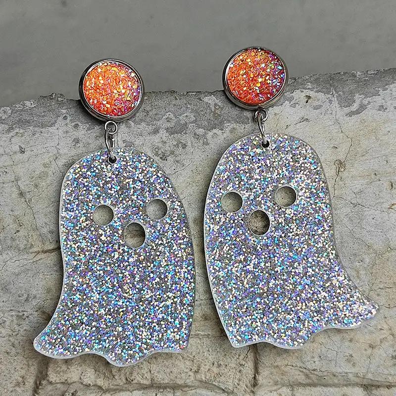Ghost Shape Acrylic Dangle Earrings by Trendsi