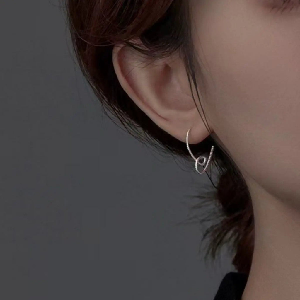 Heart-Shaped Dangle Earrings by Trendsi