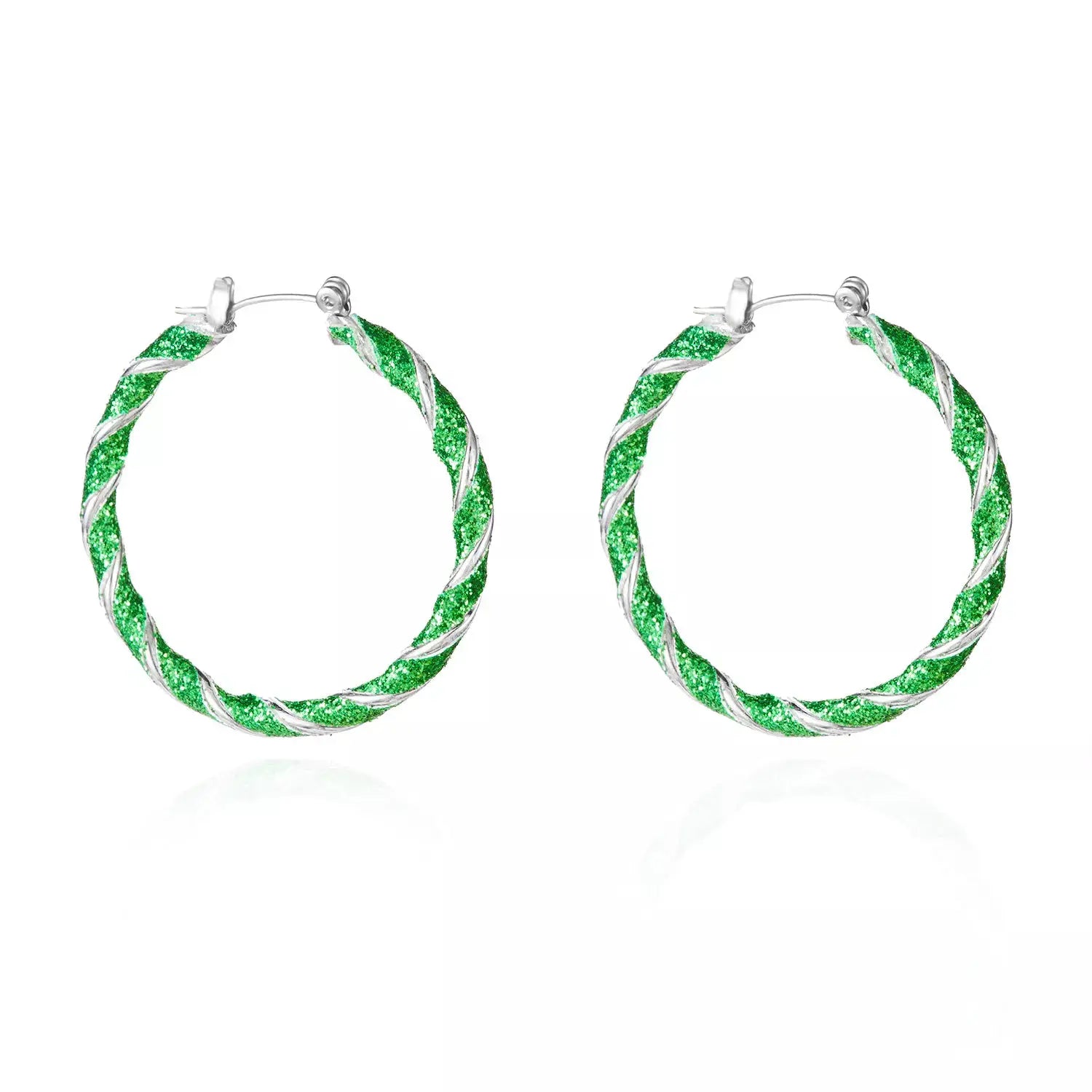 Christmas Twisted Hoop Earrings by Trendsi