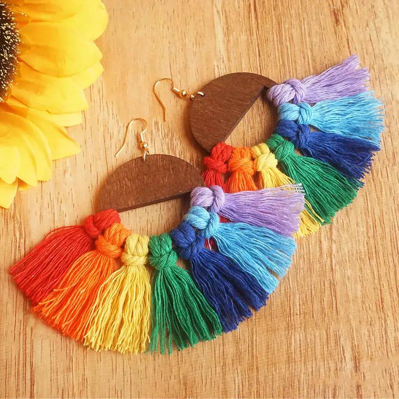 Tassel Detail Drop Earrings by Trendsi