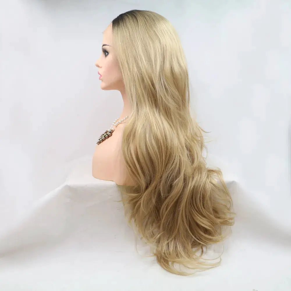 13*3" Lace Front Wigs Synthetic Long Wavy 24" 130% Density by Trendsi
