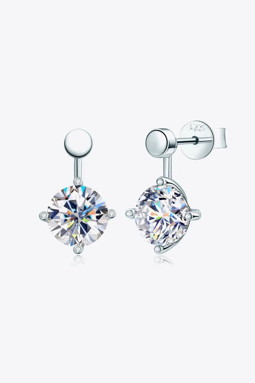 Adored 4 Carat Moissanite Drop Earrings by Trendsi