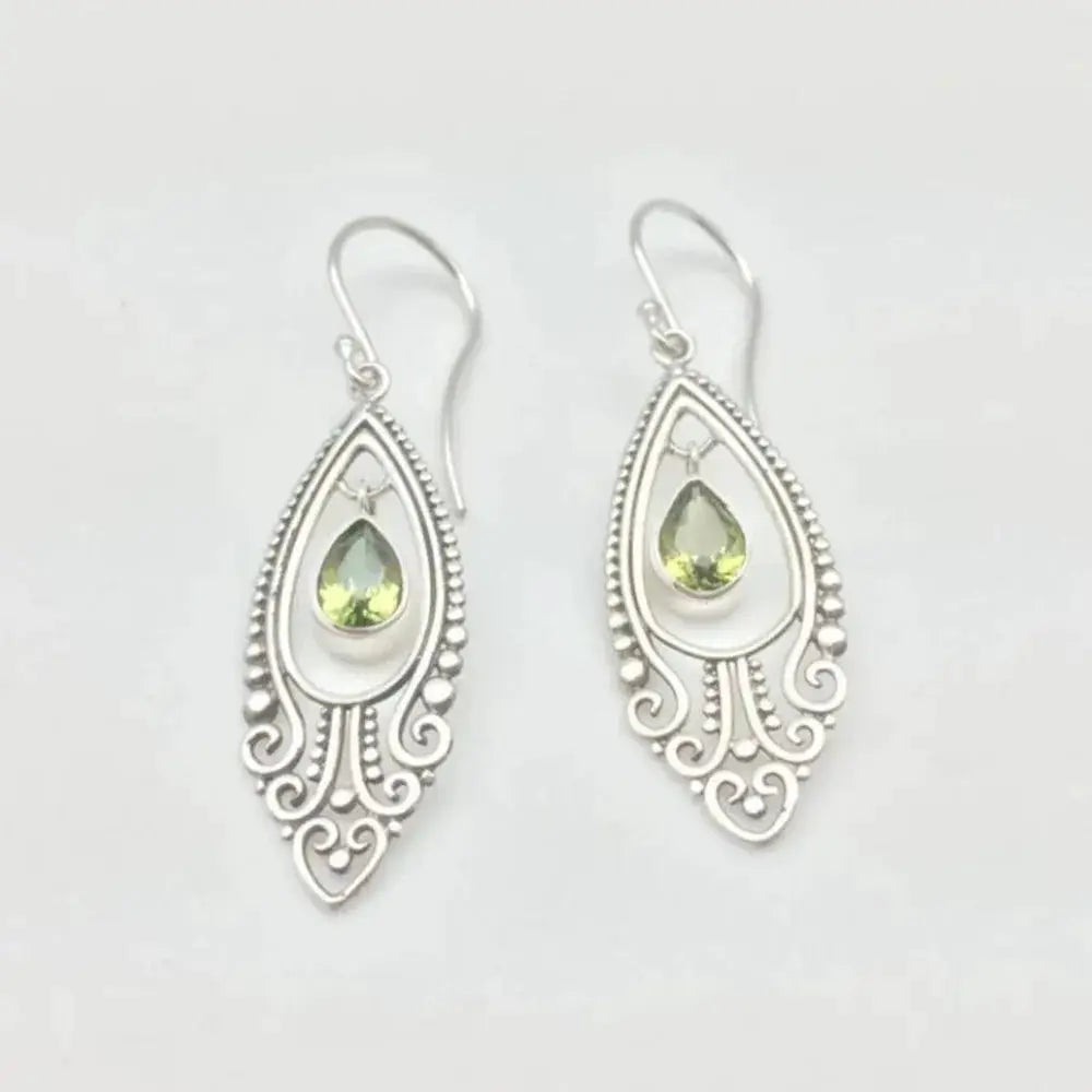 Alloy Rhinestone Cutout Earrings by Trendsi