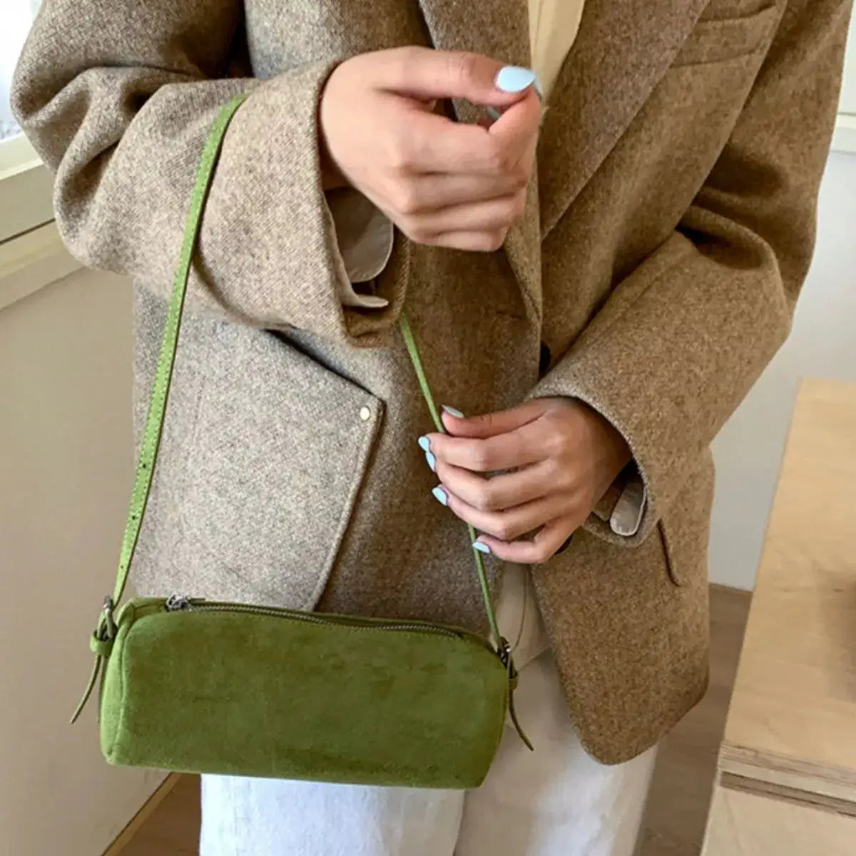 Retro Cylinder Shoulder Bag by Trendsi