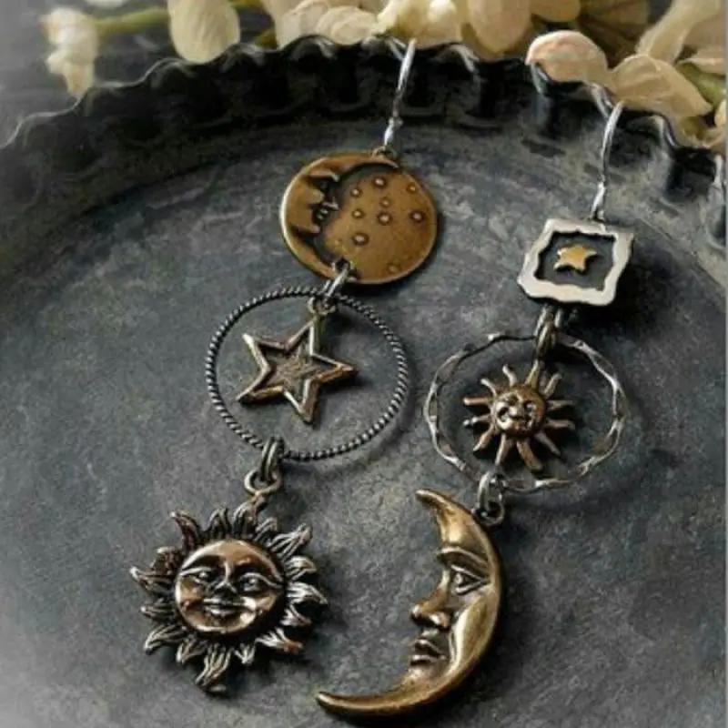 Star, Sun, and Moon Earrings by Trendsi