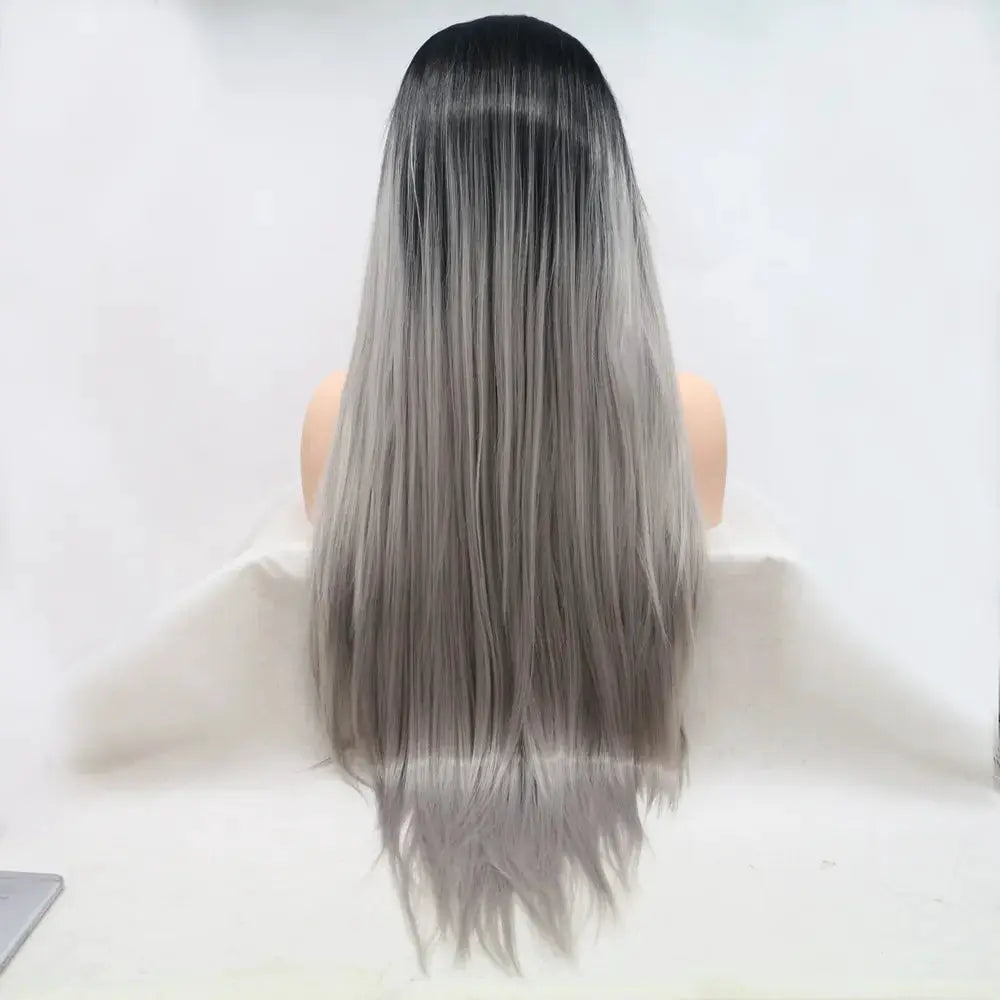 13*3" Lace Front Wigs Synthetic Long Straight 24" 130% Density by Trendsi
