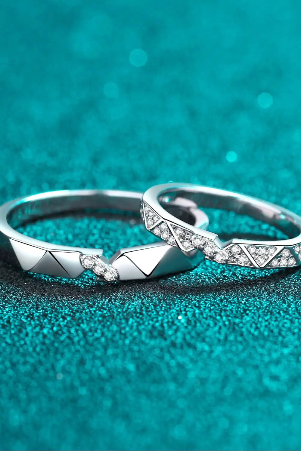Moissanite Minimalist Rhodium-Plated Ring by Trendsi