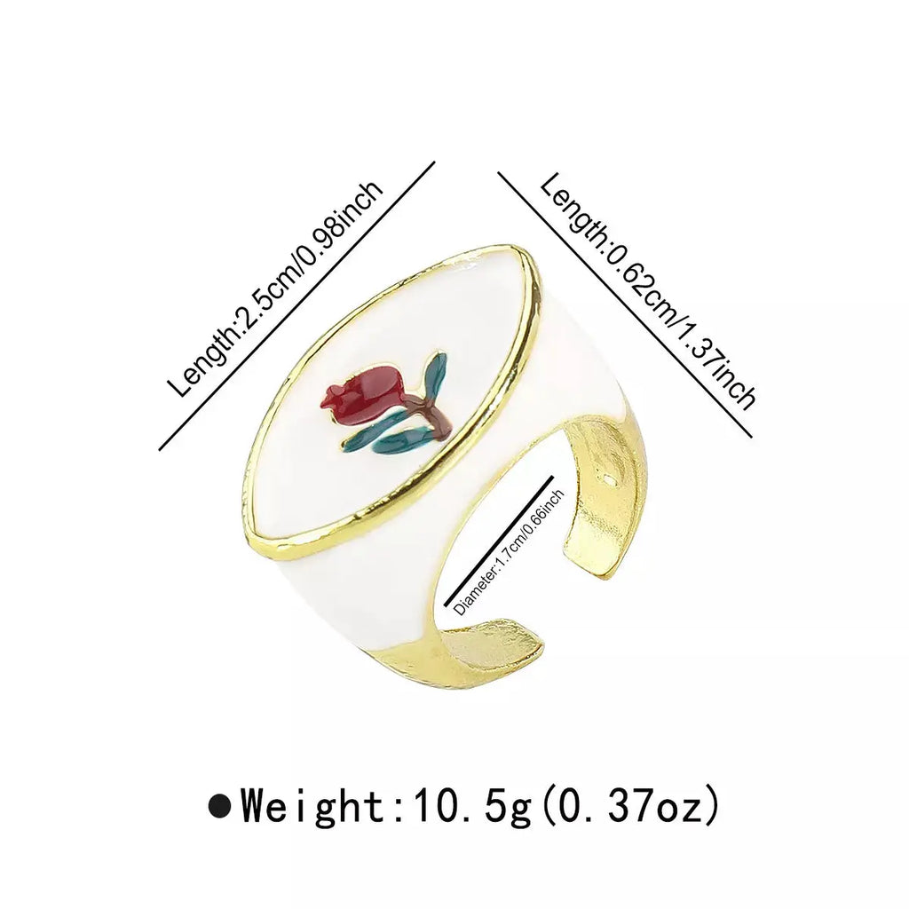 18K Gold-Plated Open Ring by Trendsi