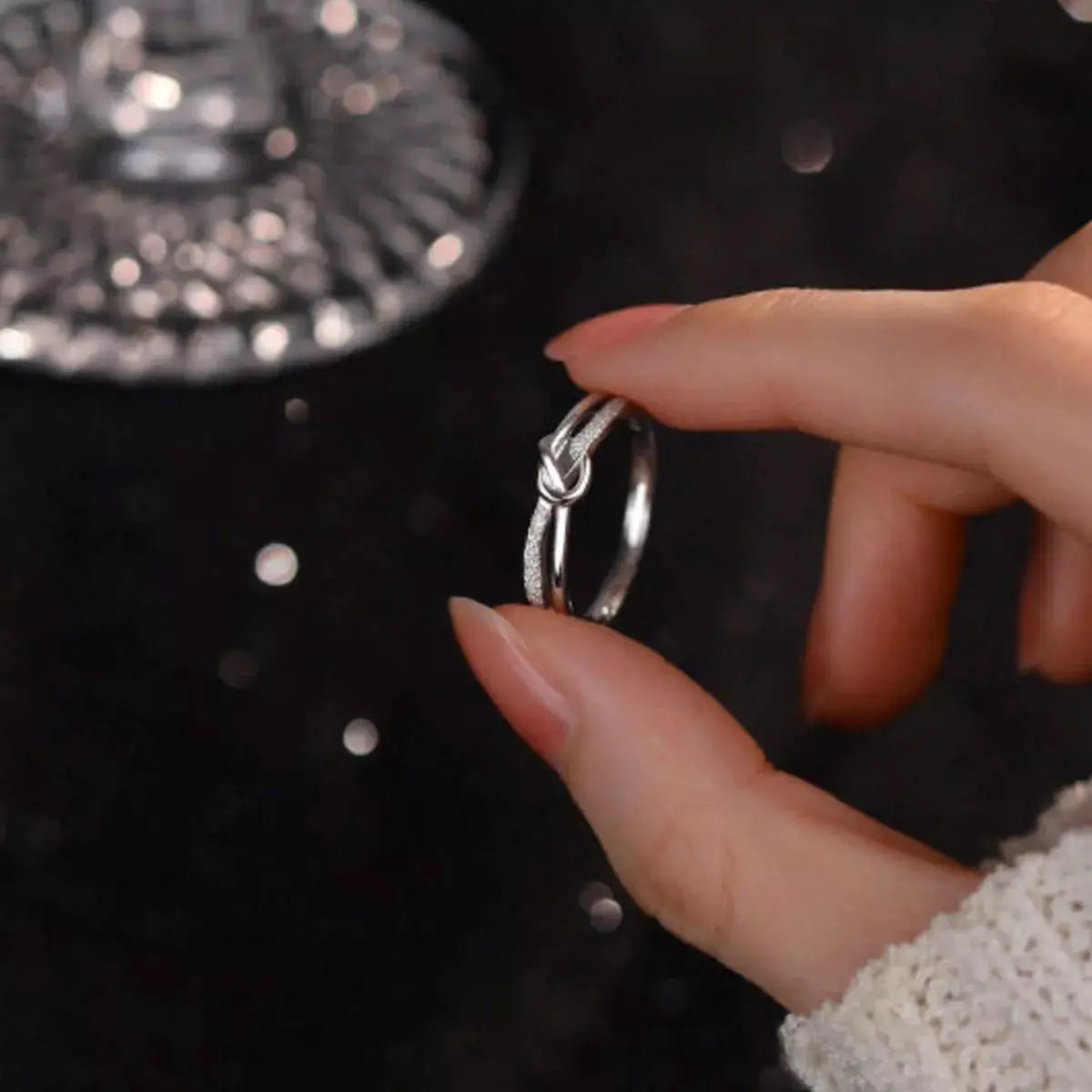 925 Sterling Silver Knot Ring by Trendsi