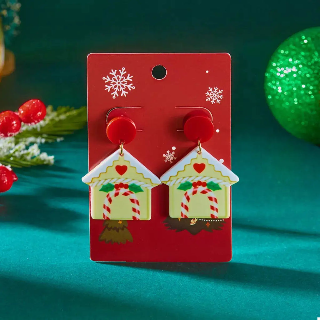 Christmas Acrylic Dangle Earrings by Trendsi