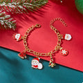 Christmas 18K Gold-Plated Charm Bracelet by Trendsi